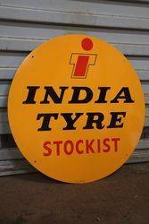 Round India Tyre Stockist Advertising Sign 