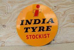 Round India Tyre Stockist Aluminum Advertising Sign  