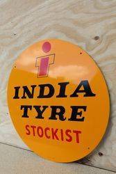 Round India Tyre Stockist Aluminum Advertising Sign  