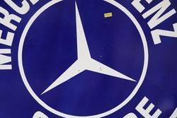 Round Mercedes Benz Service Enamel Advertising Sign 