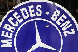 Round Mercedes Benz Service Enamel Advertising Sign 