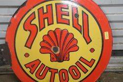 Round Shell Auto Oil Double Sided Enamel Advertising sign 