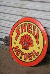 Round Shell Auto Oil Double Sided Enamel Advertising sign 