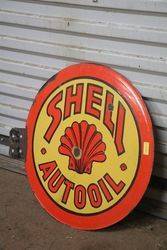 Round Shell Auto Oil Double Sided Enamel Advertising sign 