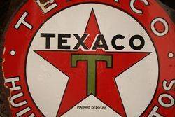 Round Texaco Double Sided Enamel Advertising Sign 