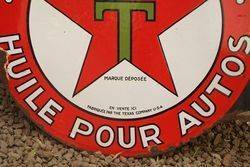 Round Texaco Double Sided Enamel Advertising Sign 