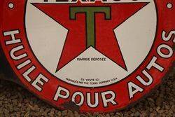 Round Texaco Double Sided Enamel Advertising Sign 