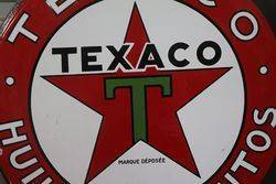 Round Texaco Double Sided Enamel Advertising sign  