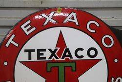 Round Texaco Double Sided Enamel Advertising sign  