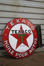 Round Texaco Double Sided Enamel Advertising sign  