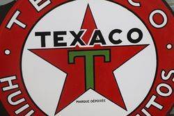 Round Texaco Double Sided Enamel Advertising sign  