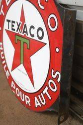 Round Texaco Double Sided Enamel Advertising sign  