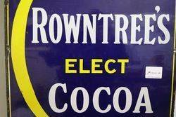 Rowntrees Cocoa Enamel Advertising Sign 