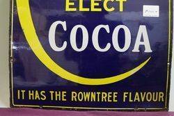 Rowntrees Cocoa Enamel Advertising Sign 