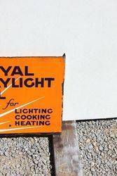 Royal Daylight Lamp Oil Double Sided Post Mount Enamel Sign