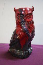Royal Doulton Large Flambe Porcelain Owl Figure
