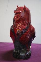 Royal Doulton Large Flambe Porcelain Owl Figure
