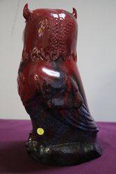 Royal Doulton Large Flambe Porcelain Owl Figure