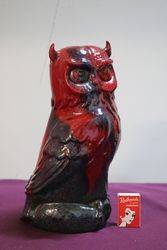 Royal Doulton Large Flambe Porcelain Owl Figure