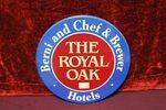 Royal Oak Hotels Brewery Enamel Advertising Sign