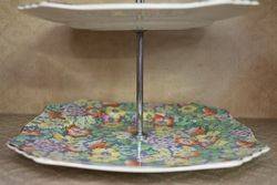 Royal Winton Anemone Hand Painted 2 Tier Cake Stand