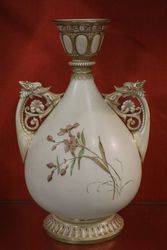 Royal Worcester Hand Decorated Vase C1889