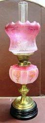 Ruby Glass Double Burner Oil Lamp