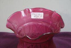 Ruby Glass Oil Lamp Shade 