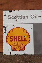 Scottish Oils and Shellmex +BP Enamel Advertising Sign 