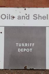 Scottish Oils and Shellmex +BP Enamel Advertising Sign 