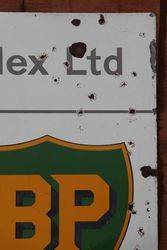 Scottish Oils and Shellmex +BP Enamel Advertising Sign 