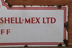 Scottish Oils and Shellmex Enamel Advertising Sign 