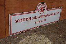 Scottish Oils and Shellmex Enamel Advertising Sign 