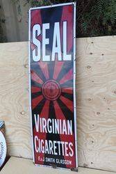 Seal Virginian Cigarettes FandJSmith Glasgow Advertising Sign  