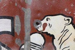 Sennitts Ice Cream Bear in Mind Enamel Advertising Sign 