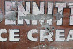 Sennitts Ice Cream Bear in Mind Enamel Advertising Sign 