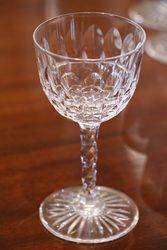 Set Of 10 Quality Cut Glass Wines Edwardian 