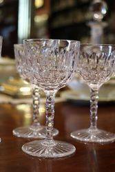 Set Of 10 Quality Cut Glass Wines Edwardian 