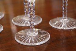 Set Of 10 Quality Cut Glass Wines Edwardian 