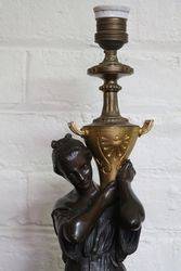 Set Of 2 Bronze Figure Lamps 