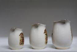 Set Of 3 Falcon Ware Jugs  