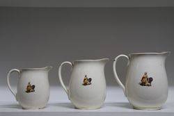 Set Of 3 Falcon Ware Jugs  