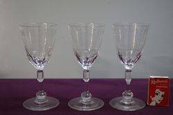 Set Of 3 Glass 