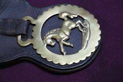 Set Of 3 Horse Brasses On Leather Strap 