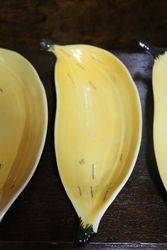 Set Of 4 Carlton Ware Banana Fruit Shaped Bowl 