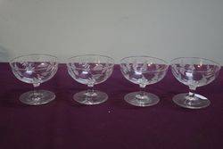 Set Of 4 Glass 