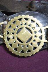 Set Of 4 Horse Brasses On Leather Strap 