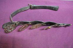 Set Of 4 Horse Brasses On Leather Strap 