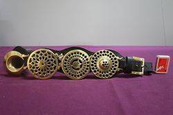 Set Of 4 Horse Brasses On Leather Strap 