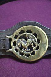 Set Of 4 Horse Brasses On Leather Strap 